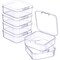 6 Pieces Mini Plastic Clear Beads Storage Containers Box for Collecting Small Items, Beads, Jewelry, Business Cards, Game Pieces, Crafts (2.13 x 2.13 x 0.79 Inch)
